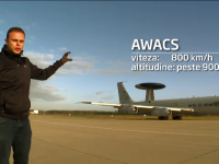 Echipa Stirilor ProTV, in premiera la o misiune NATO deasupra Romaniei. Cum arata avionul AWACS in interior