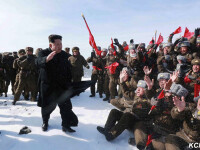 Kim Jong Un pe muntele Paektu