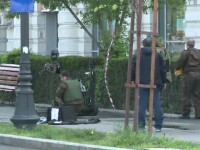 Alarma cu bomba la Ambasada Israelului din Bucuresti. Brigada Antitero a intervenit cu un robot dotat cu camere video