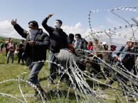 Scene de razboi la frontiera intre Grecia si Macedonia. Sute de migranti au fost raniti in luptele cu politia. FOTO si VIDEO