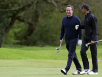 Obama Cameron golf