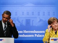 Intalnire Barack Obama si Angela Merkel