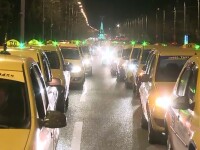 Zeci de taximetristi au protestat impotriva companiei Uber, in Capitala. Cum se apara reprezentantii aplicatiei