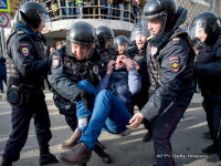 protestatari arestati la Molcova, AFP/ Getty