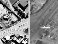 loc atac Siria, vedere din satelit
