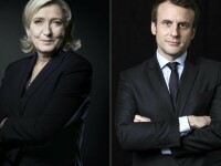 Alegeri prezidentiale in Franta. Urnele s-au inchis. Proiectii: Emmanuel Macron si Marine Le Pen se lupta in turul II