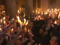 Lumina Sfântă s-a aprins la Ierusalim. LIVE VIDEO