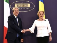 Vizita in Romania a presedintelui Consiliului de Ministri al Republicii Italiene, Paolo Gentiloni; intalnire cu premierul Viorica Dancila, la Palatul Victoria