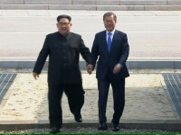 Momentul ”istoric” în care dictatorul nord-coreean face pasul în Coreea de Sud. VIDEO