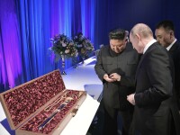 Ce cadouri și-au oferit unul altuia Vladimir Putin și Kim Jong-un. FOTO și VIDEO