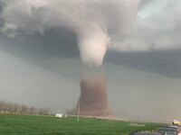 O tornadă uriașă s-a format în județul Călărași