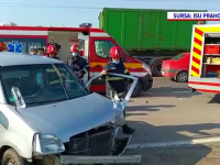 Accident grav petrecut pe DN1, în Prahova. Două persoane au rămas încarcerate