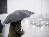 Vremea azi, 18 aprilie. Ploi în cea mai mare parte a țării, la munte cade lapoviță
