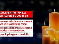 Reguli noi pentru rudele celor răpuși de Covid-19. Nu poți merge la înmormântare, dacă ești în izolare