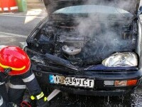 Incendiu în Vama Giurgiu. Autoturismul unui cetățean bulgar a luat foc