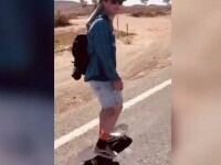Un tânăr a traversat Australia pe skateboard, de la sud la nord. Povestea lui Tom Drury