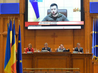 Discursul istoric al lui Zelenski în Parlamentul României. A făcut referire la Ceaușescu și Revoluția din 1989