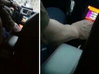 Taximetrist din Vaslui, filmat când juca la păcănele în trafic, cu clientul în mașină. VIDEO