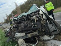 Trei oameni au murit într-un accident grav pe E85, în județul Bacău. Patru mașini au fost implicate