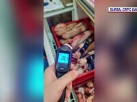 Carne vândută într-o mizerie cruntă, în piața din Galați. Protecția Consumatorului a confiscat sute de kilograme