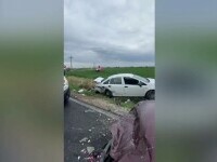 Accident grav în Prahova, în apropiere de Mizil, provocat de neatenție. Au fost implicate patru mașini