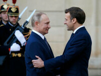 Mesajul transmis de Vladimir Putin lui Emmanuel Macron, după ce a fost reales președinte al Franței