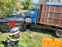 Accident înfiorător, cu un mort și patru răniți, în Caraș-Severin. Au fost implicate cinci vehicule