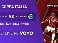 Coppa Italia e pe VOYO. Diseară, de la 21:50 - prima manșă a semifinalei dintre Inter și AC Milan, „Derby de la Madonnina”