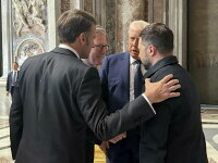 Donald Trump, Volodimir Zelenski, Emmanuel Macron şi Keir Starmer