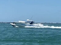 Urmărire ca-n filme în Florida. O șalupă „fantomă” care mergea cu viteză, oprită de un polițist curajos