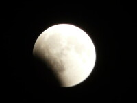 Eclipsa parţială de Lună i-a scos pe români din case!