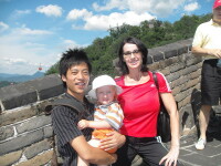 Nadia, cu familia la Marele Zid Chinezesc!