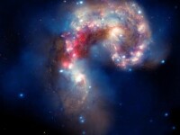 Impresionant! Doua galaxii se ciocnesc in spatiu!
