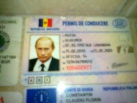 Permis de conducere Vladimir Putin