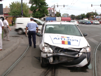 accident cu masina de politie