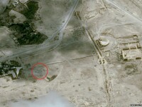 distrugere templu Palmira, imagine din satelit