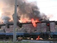Tren incendiu