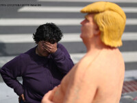 O statuie reprezentandu-l pe Donald Trump dezbracat a fost instalata de activisti in Union Square din New York, ca protest fata de candidatul republican