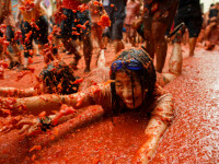 Festivalul Tomatina, în orașul Bunol din Spania