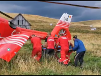 Un cioban a fost evacuat de pe munte cu elicopterul