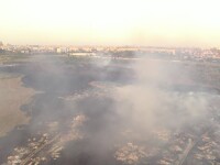 Dezastru provocat de incendiul din zona Ghencea. Imagini cu drona