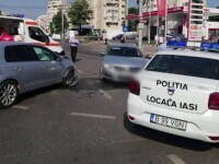 VIDEO. Ce a făcut un tânăr de 18 ani care conducea o mașină furată după ce a provocat un accident în Iași