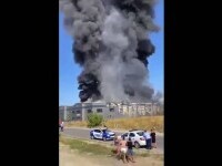 Incendiu de proporții în Mogoșoaia. Au intervenit 15 autospeciale. Fumul se vedea de la depărtare. GALERIE FOTO și VIDEO