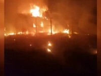 Incendiu puternic în județul Olt. Trei gospodării au fost mistuite de flăcări