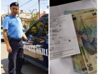 Un jandarm din Brăila a găsit 2.000 de lei într-un bancomat și i-a predat la Poliție. Ce a mai găsit lângă bani