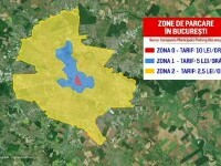 Parcările din București vor fi împărțite în trei zone cu tarife diferite. În centru va fi 10 lei/ora