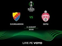 Meciul Djurgarden – Sepsi din UEFA Europa Conference League, LIVE pe PRO Arena și VOYO, joi, de la 20:00