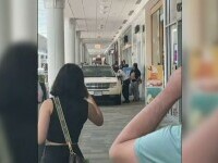 Cum a intra o șoferiță din SUA cu mașina în mall