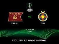 Viking - FCSB, în play-off-ul Conference League, LIVE pe PRO TV și VOYO