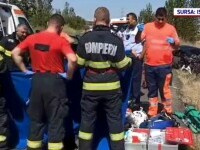 Accident grav la Zorleni, Vaslui, după ce o șoferiță a intrat pe contrasens